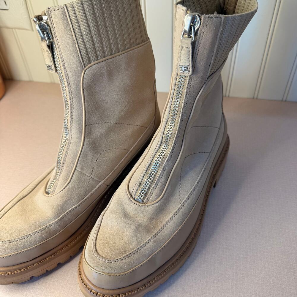 Sam Edelman Leone Lug Sole Chelsea Boot - Sesame Tan Zip Up- Size 8.5 - Picture 7 of 7